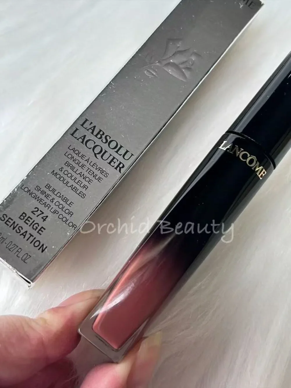 Lancome l'absolu Longwear Lip Lacquer~274 Beige Sensation~Full Size~New In Box